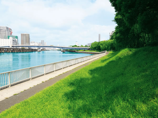 Surrounding environment. Keihin Canal green road park (about 340m) from Tennozu Isle about 2.5km, Green road park that follows along the canal. It is ideal for jogging and cycling.