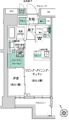 Floor: 1LDK + WIC, the occupied area: 35.15 sq m, Price: TBD
