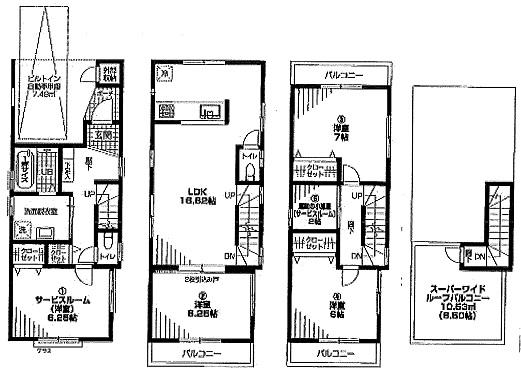 Floor plan. 65,800,000 yen, 3LDK + S (storeroom), Land area 77.1 sq m , Building area 119.05 sq m