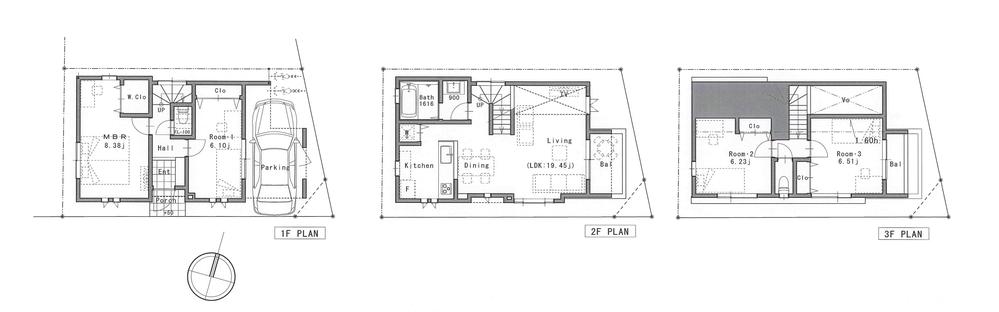 Floor plan. 52,800,000 yen, 4LDK, Land area 66.23 sq m , Building area 111.53 sq m