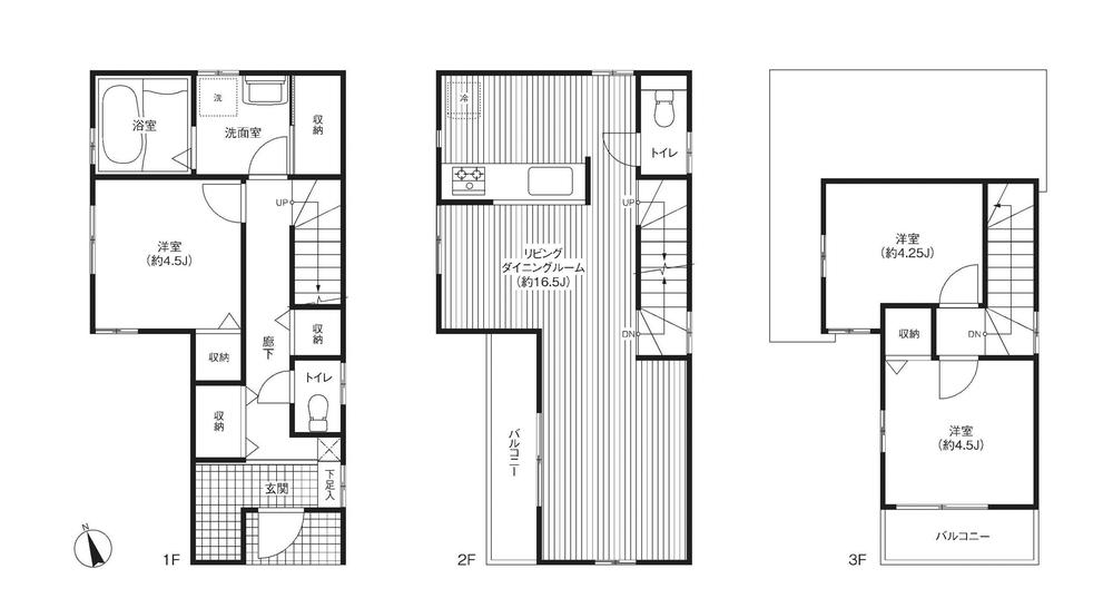 Floor plan. 32,800,000 yen, 3LDK, Land area 55.22 sq m , Building area 79.37 sq m