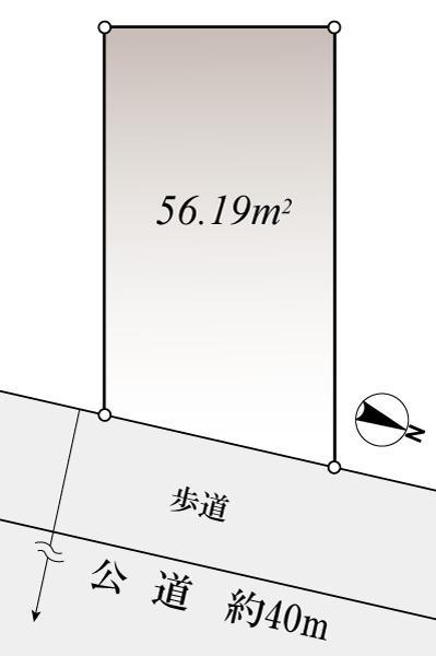 Compartment figure. Land price 67,800,000 yen, Land area 56.19 sq m