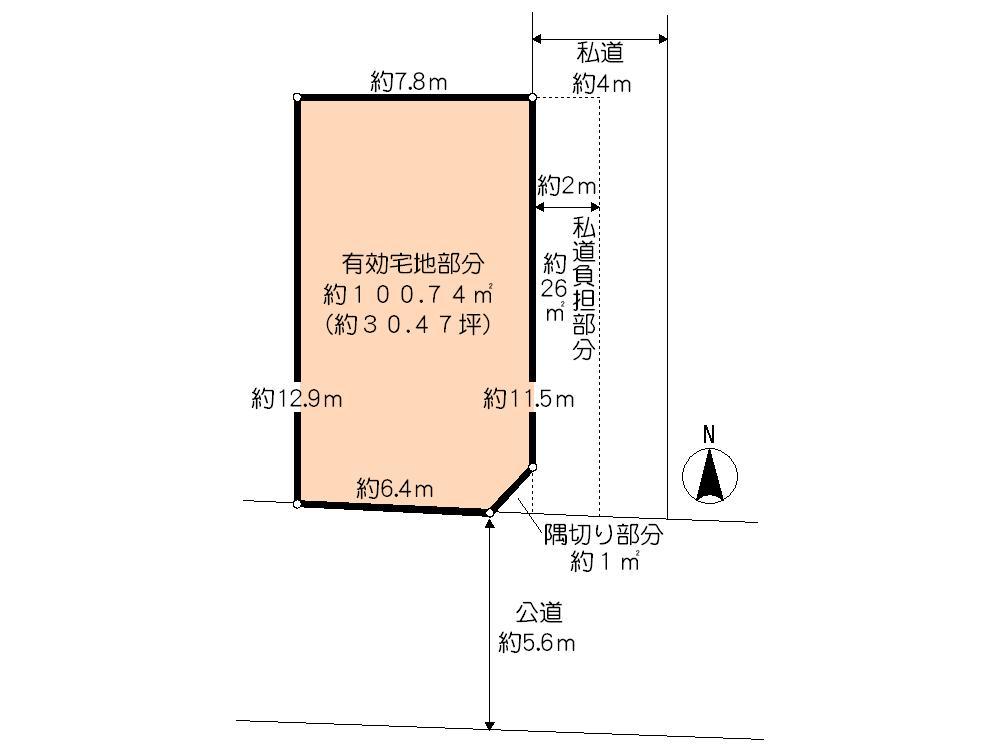 Compartment figure. Land price 90 million yen, Land area 101.76 sq m