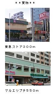 Supermarket. 300m to Tokyu Store Chain