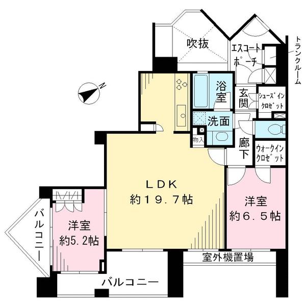 Floor plan. 2LDK, Price 40 million yen, Occupied area 70.04 sq m , According to the balcony area 14.05 sq m lifestyle 2LDK → 3LDK be changed!