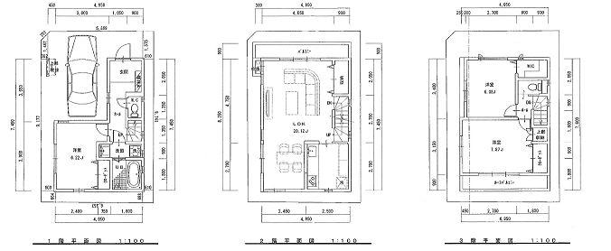 Floor plan. 60,800,000 yen, 3LDK, Land area 61.79 sq m , Building area 105.31 sq m