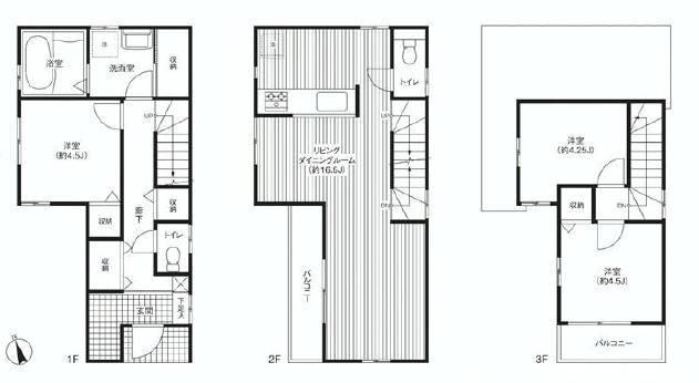 Floor plan. 32,800,000 yen, 3LDK, Land area 60.72 sq m , Building area 79.37 sq m
