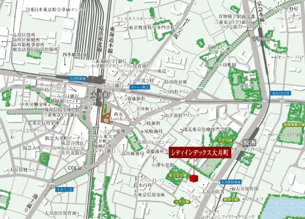 Surrounding environment. Local is Seiyu ・ Yamada Denki Co., Ltd. ・ Hankyu ・ Ito-Yokado, such as a lot of shopping facilities is Oimachi station centered nearest.  ※ Local guide map