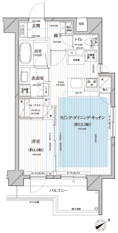 Floor: 1LDK, occupied area: 43.18 sq m, Price: TBD