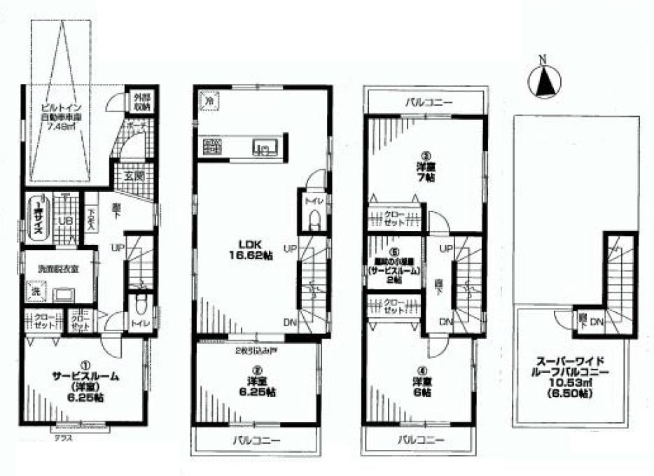 Floor plan. 65,800,000 yen, 3LDK + S (storeroom), Land area 77.1 sq m , Building area 119.05 sq m