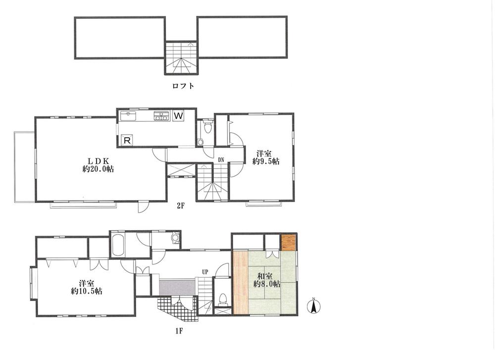 Floor plan. 67,800,000 yen, 3LDK, Land area 111.17 sq m , Building area 126.3 sq m