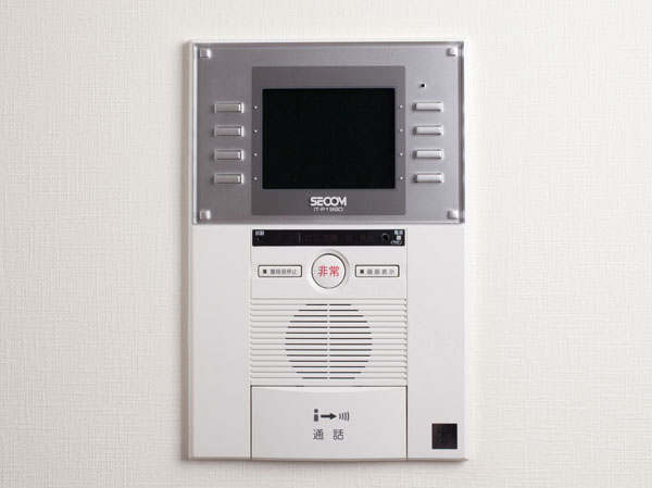Security.  [Intercom with TV monitor] Installing the intercom base unit with auto unlocking function within the dwelling unit. After that you can see the visitors in the voice and image, Equipped with a recording function.