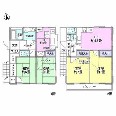 Floor plan. 2DK + available as a two-family house for 2DK. Separately renovation at a cost