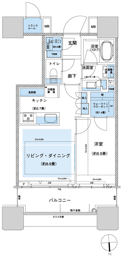 Floor: 1LD ・ K + WIC + SIC, the occupied area: 44.01 sq m, Price: TBD