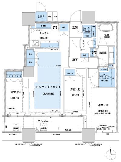 Floor: 3LD ・ K + WIC + SIC, the occupied area: 82.42 sq m, Price: TBD