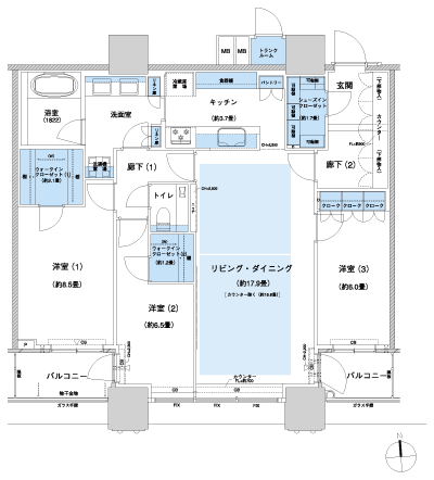 Floor: 3LD ・ K + 2WIC + SIC, the occupied area: 106.56 sq m, Price: TBD