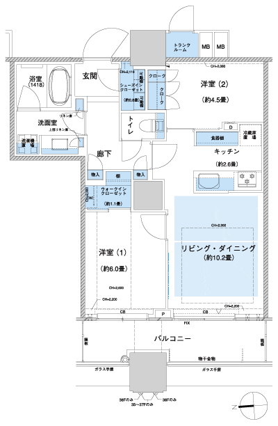 Floor: 2LD ・ K + WIC + SIC, the occupied area: 59.49 sq m, Price: TBD