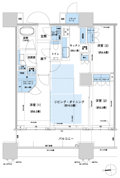 Floor: 3LD ・ K + WIC + SIC, the occupied area: 69 sq m, Price: TBD
