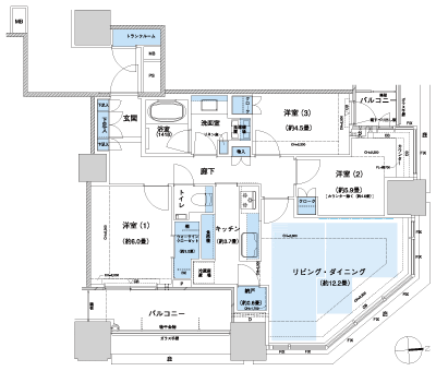 Floor: 3LD ・ K + WIC + N, the occupied area: 79.58 sq m, Price: TBD