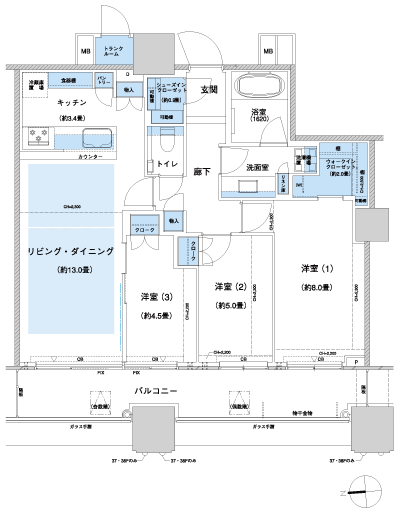 Floor: 3LD ・ K + WIC + SIC, the occupied area: 81.27 sq m, Price: TBD