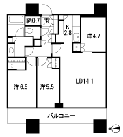 Floor: 3LD ・ K + WIC + N, the area occupied: 77.5 sq m, Price: TBD