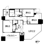 Floor: 3LD ・ K + WIC + N, the occupied area: 79.58 sq m, Price: TBD