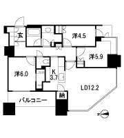 Floor: 3LD ・ K + WIC + N, the area occupied: 79.9 sq m, Price: TBD