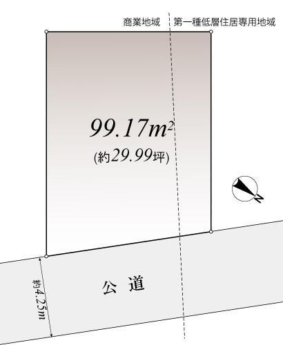 Compartment figure. Land price 65,800,000 yen, Land area 99.17 sq m
