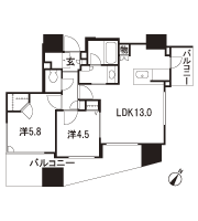 Floor: 2LDK + WIC, the occupied area: 53.25 sq m, Price: TBD