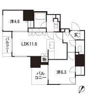 Floor: 2LDK + WIC, the occupied area: 55.06 sq m, Price: TBD