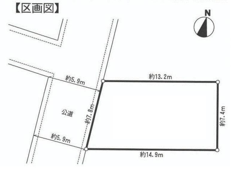 Compartment figure. Land price 46,800,000 yen, Land area 106.39 sq m