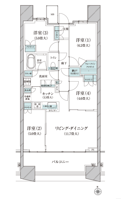 Floor: 4LDK + N + WIC, the occupied area: 80.86 sq m, Price: TBD