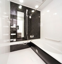 Bathing-wash room.  [Bathroom] Not only stuck to the ease of use such as the bathroom heating dryer and air-in shower, Equipped with a variety of functions to keep the clean space.
