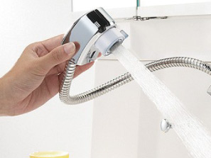 Bathing-wash room.  [Faucet draw] Care Ease shower faucet that can be used in a drawer.