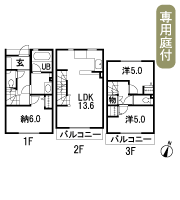 Floor: 2LDK + S, the occupied area: 78.15 sq m, price: 46 million yen (tentative)