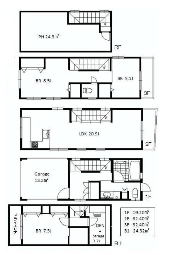 Floor plan. 58,800,000 yen, 3LDK + S (storeroom), Land area 54.9 sq m , Building area 108.32 sq m