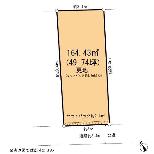 Compartment figure. Land price 120 million yen, Land area 164.43 sq m