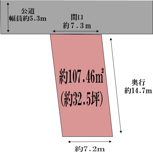 Compartment figure. Land price 79,625,000 yen, Land area 107.46 sq m
