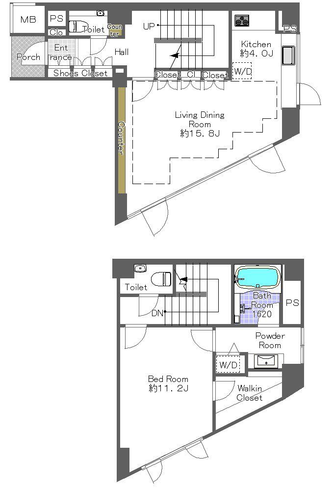 Floor plan. 1LDK, Price 59,800,000 yen, Occupied area 99.84 sq m