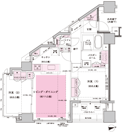 Floor: 2LD ・ K + SIC (shoes closet), the occupied area: 62.99 sq m, Price: 61,977,000 yen, now on sale