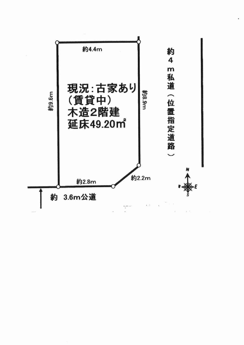 Compartment figure. Land price 22,800,000 yen, Land area 43.34 sq m