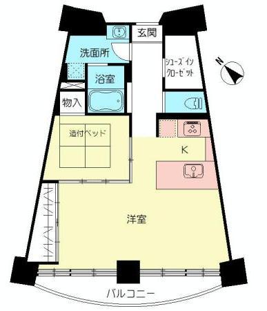 Floor plan. Price 38,800,000 yen, Occupied area 60.58 sq m , Balcony area 6.13 sq m
