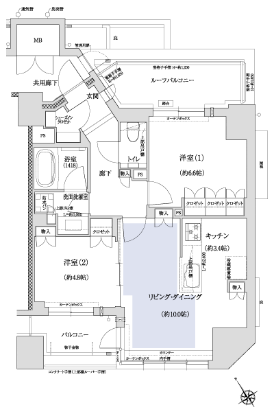 Floor: 2LDK + SIC, the occupied area: 60.16 sq m, Price: 62,900,000 yen, now on sale