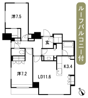 Floor: 2LDK + WIC + SIC, the occupied area: 73.56 sq m, Price: 75,900,000 yen, now on sale