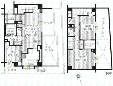 Floor plan. 3LDK, Price 64,800,000 yen, Occupied area 97.66 sq m