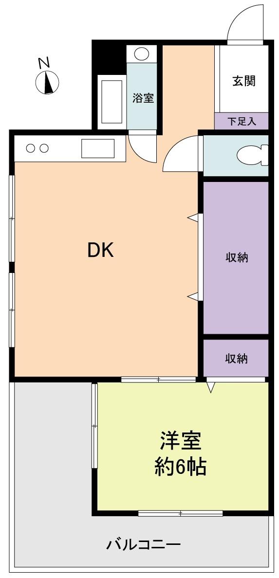 Floor plan. 1DK, Price 16.2 million yen, Footprint 40.4 sq m