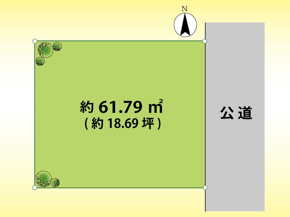 Compartment figure. Land price 48 million yen, Land area 61.79 sq m