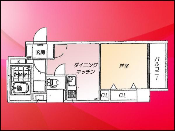 Floor plan. 1DK, Price 14.8 million yen, Footprint 29.9 sq m