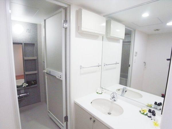 Wash basin, toilet