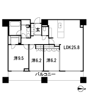 Floor: 3LD ・ K, the occupied area: 106.96 sq m, Price: 112 million yen, currently on sale